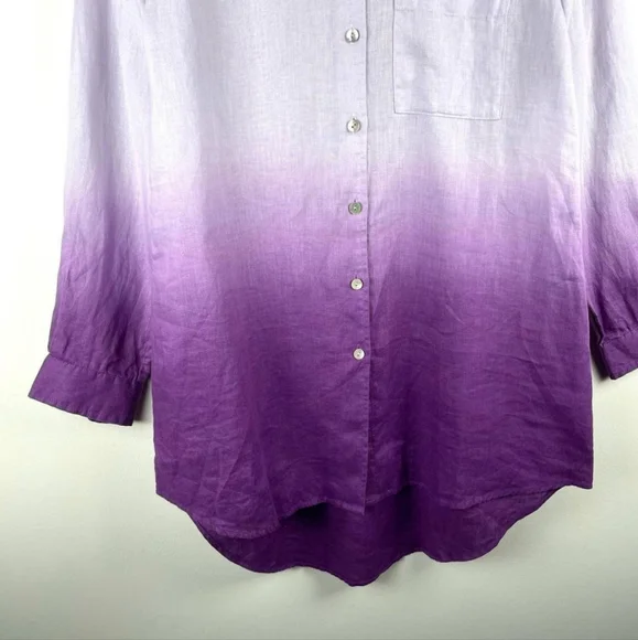 Soft Surroundings Linen Ombre Tunic - Picture 3 of 5